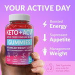 Load image into Gallery viewer, Keto ACV Gummies Advanced Weight Loss - Made in USA Tasty ACV Keto Gummies for Weight Loss, Digestion, Cleansing, No Gluten, No GMO &amp; Vegan Keto Apple Cider Vinegar Gummies 1000mg, 60 pcs
